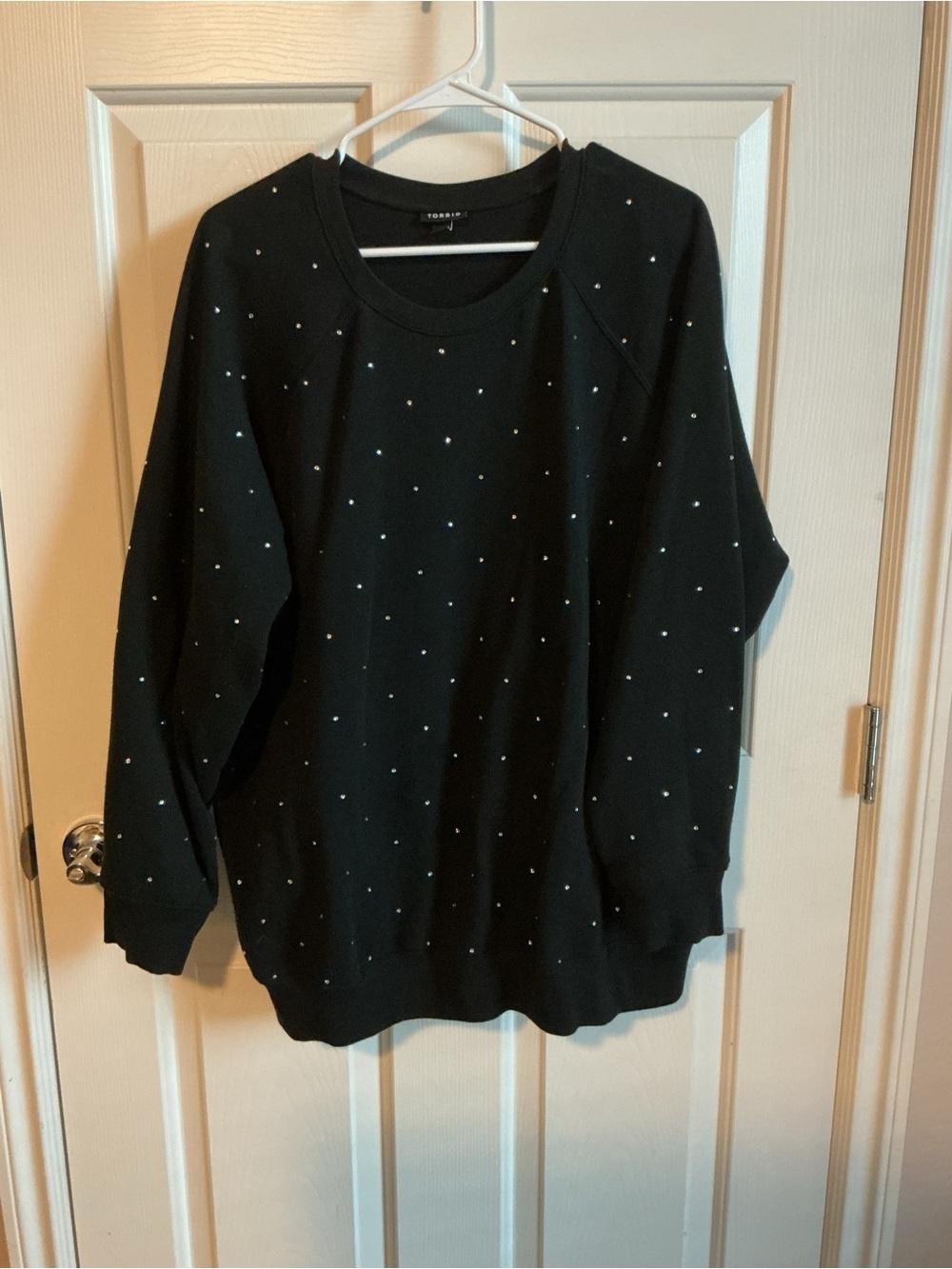 torrid Black Embellished Crewneck Sweater